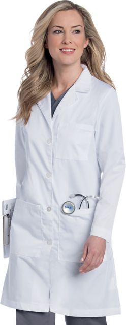 Women's 5-Pocket Full Length Lab Coat White Size 0