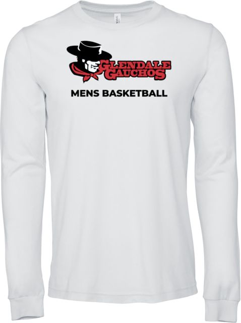 Glendale Bella + Canvas Jersey Cotton Long Sleeve T Shirt GGA Glendale Gauchos Mens Basketball - ONLINE ONLY