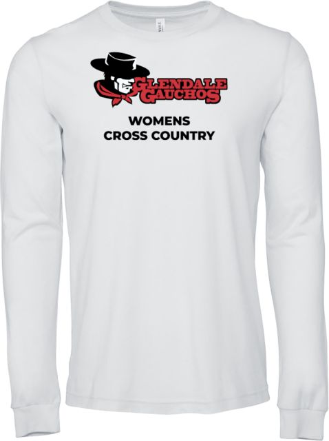 Glendale Bella + Canvas Jersey Cotton Long Sleeve T Shirt GGA Glendale Gauchos Womens Cross - ONLINE ONLY