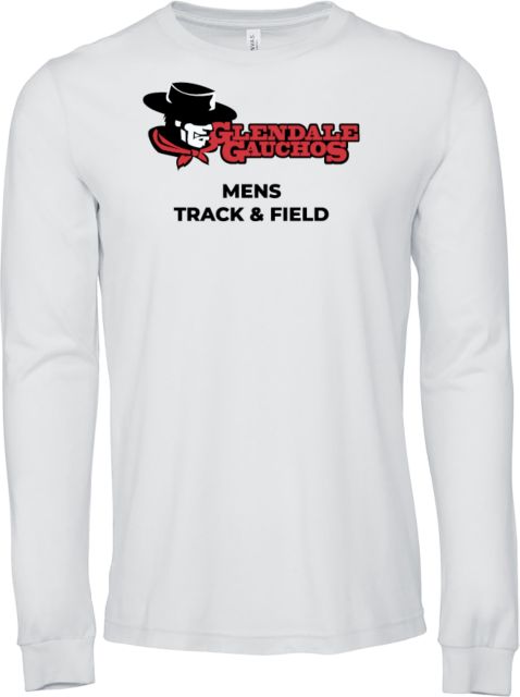 Glendale Bella + Canvas Jersey Cotton Long Sleeve T Shirt GGA Glendale Gauchos Mens Track & Field - ONLINE ONLY