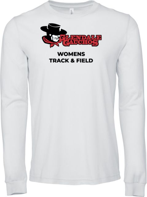 Glendale Bella + Canvas Jersey Cotton Long Sleeve T Shirt GGA Glendale Gauchos Womens Track & - ONLINE ONLY
