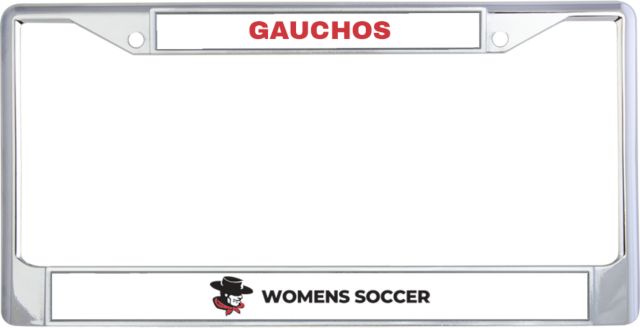 Glendale Metal License Plate Frame in GGA Gauchos Womens Soccer - ONLINE ONLY