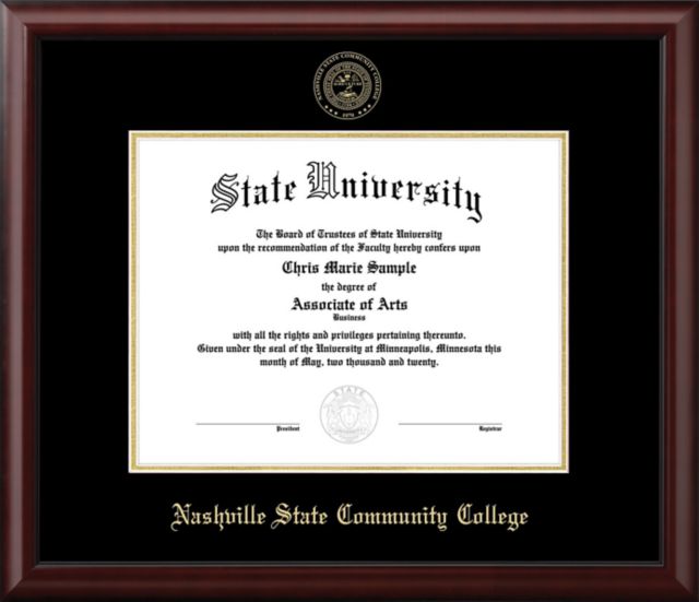 Nashville State Community College Diploma Frame