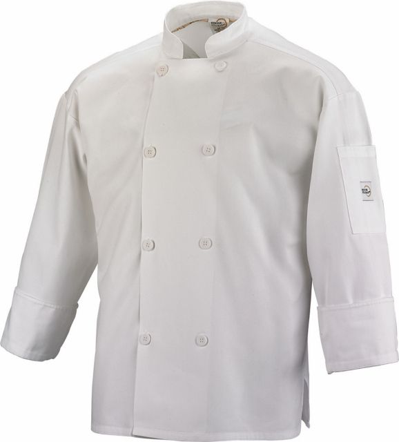 Cook Jacket with Full Mesh Back.  Color: White.  Small.