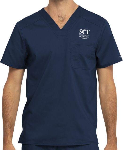 Mens Navy Revolution Scrub Top - ONLINE ONLY