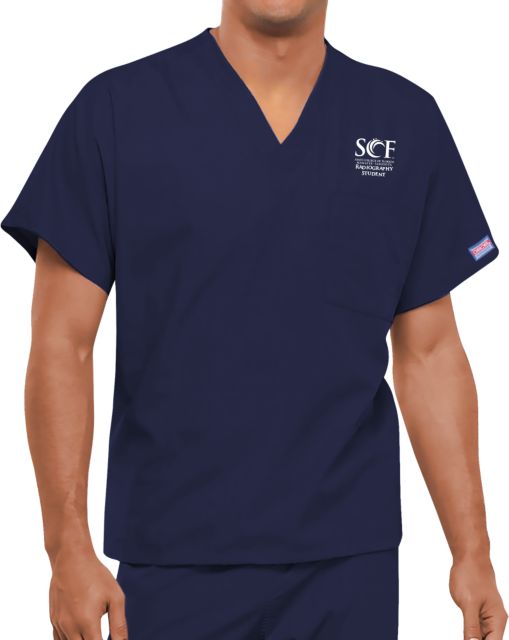 Unisex Navy WW Originals V Neck Scrub Top - ONLINE ONLY
