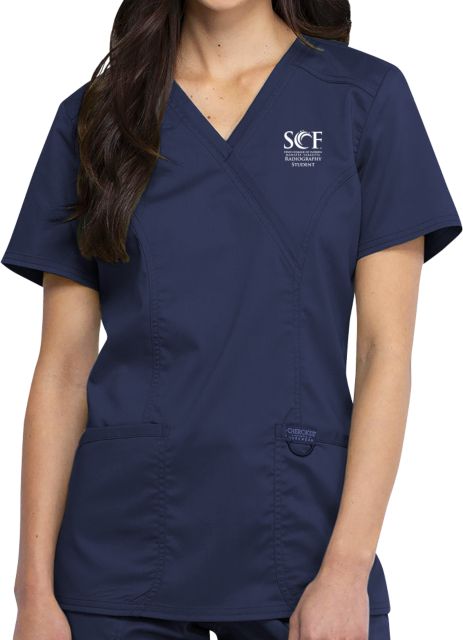 Womens Navy Revolution Scrub Top&nbsp; - ONLINE ONLY
