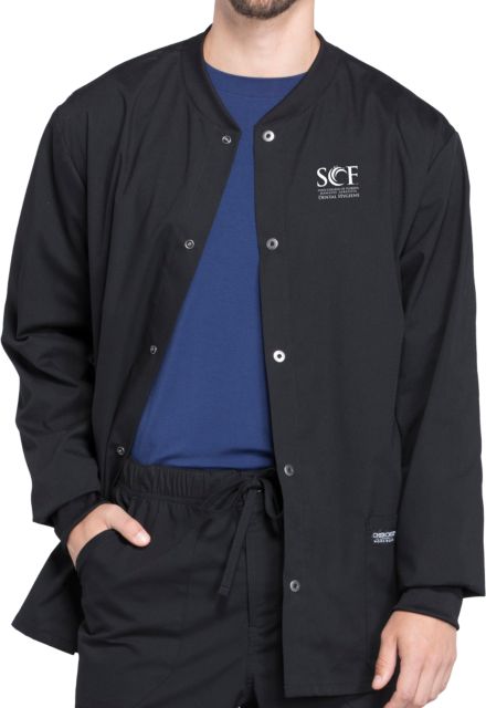Unisex Black Snap Front Jacket - ONLINE ONLY