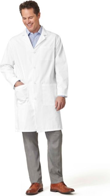Unisex White Lab Coat Large Pockets Knee Length XX-Small