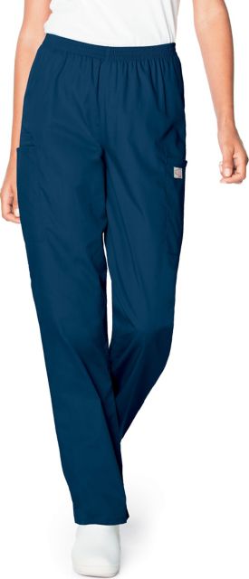 Scrub Zone Women's Straight-Leg Cargo Scrub Pants Navy Small