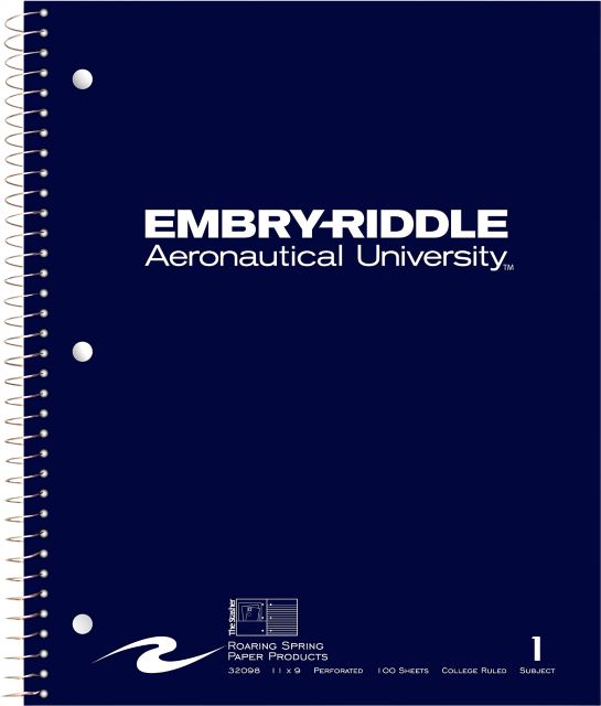 Embry Riddle Aeronautical University Notebook 100-Sheet