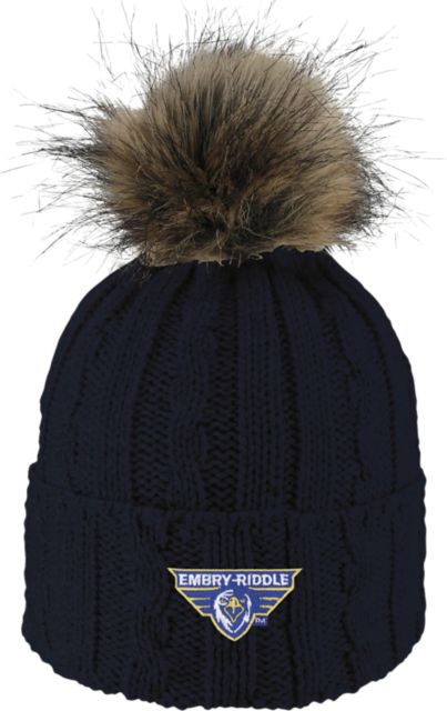 Embry Riddle Aeronautical University Eagles Women's Fur Pom Beanie