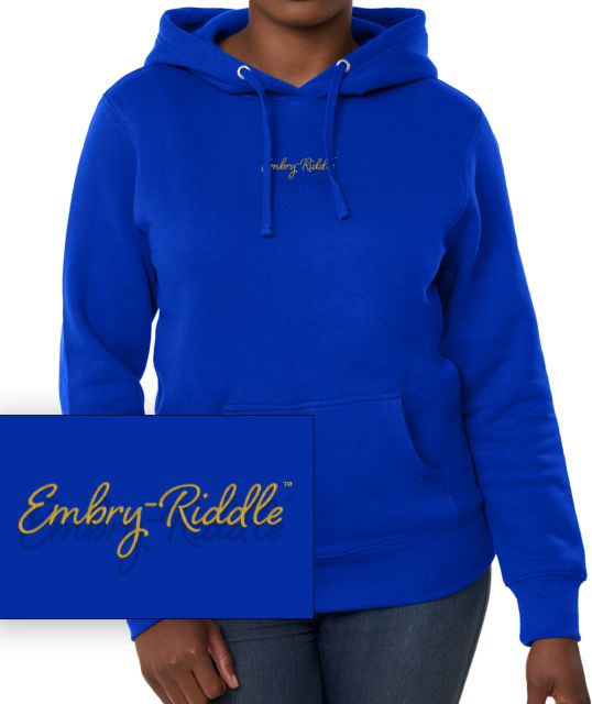 Embry Riddle Aeronautical University Chainstitch Women's Hooded Sweatshirt