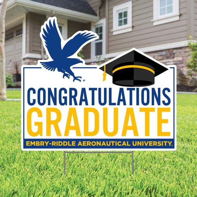 Embry Riddle Aeronautical University Grad 22 x 19 Lawn Sign