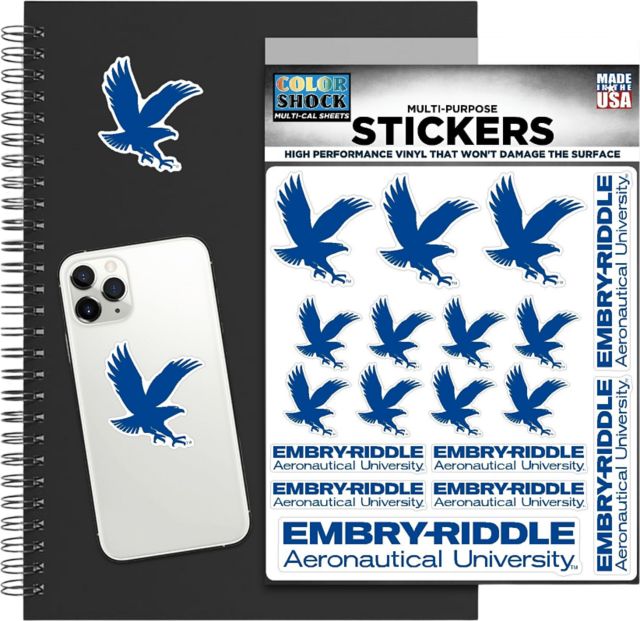 Embry Riddle Aeronautical University Eagles Sticker Sheet