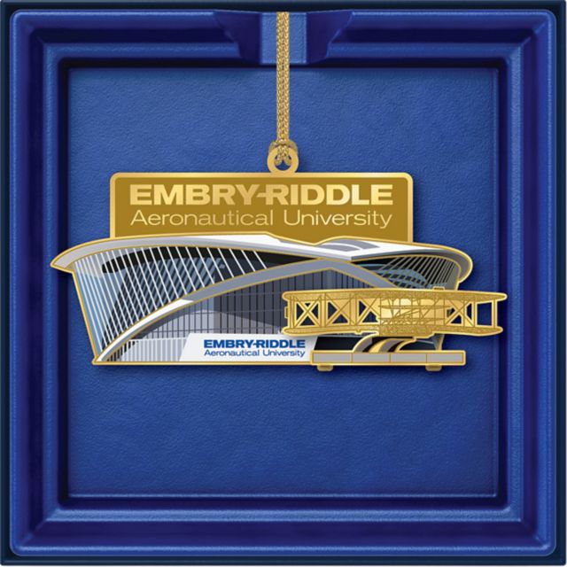 Embry Riddle Aeronautical University Brass 2D Ornament