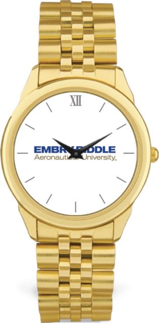 CSI Men's Gold Rolled Link Wristwatch  (Gift Box) With Colored Medallion - ONLINE ONLY