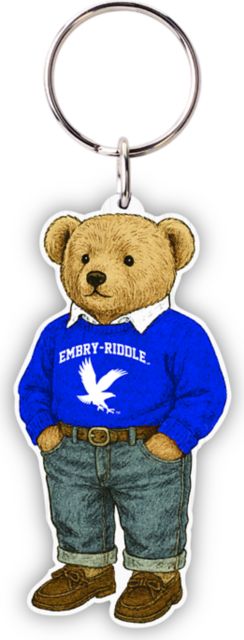 Embry Riddle Aeronautical University Teddy Bear Keychain