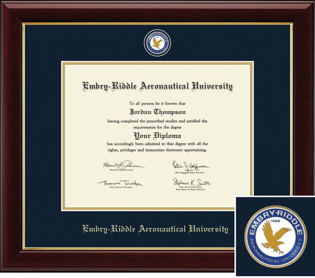 Embry Riddle Aeronautical University Masterpiece 8.5x11 Diploma Frame