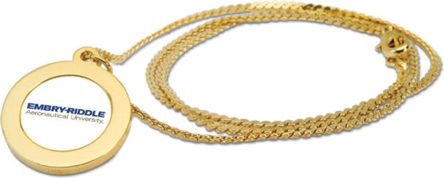 CSI Gold Pendant Necklace With Colored Medallian - ONLINE ONLY
