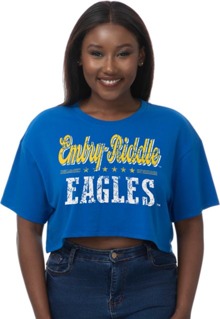 Embry Riddle Aeronautical University Eagles Women's Boxy Crop Short Sleeve T-Shirt
