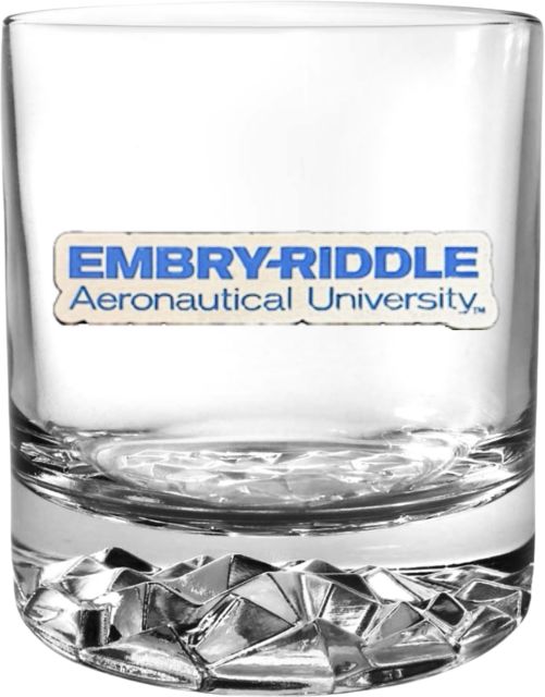 Embry Riddle Aeronautical University Eagles Round Rocks Glass