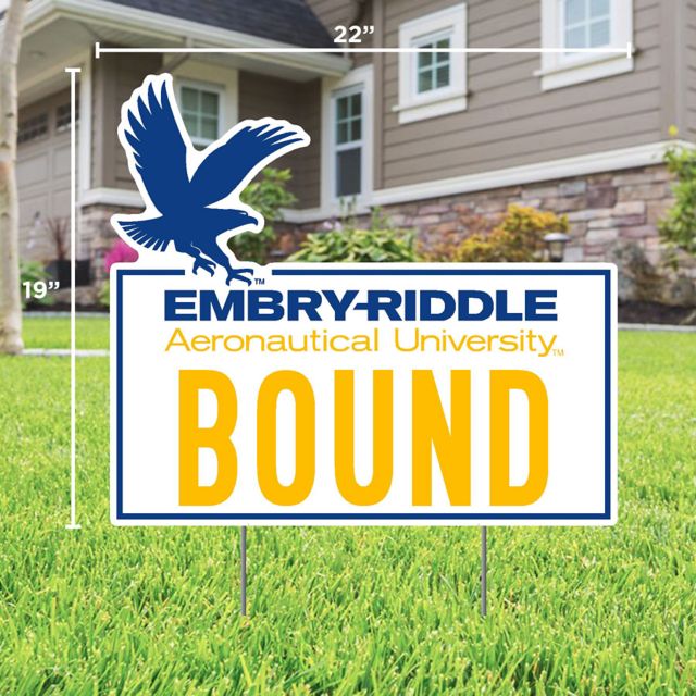Embry Riddle Aeronautical University Bound 22" x 19" Lawn Sign