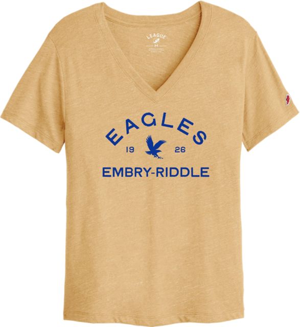 Embry Riddle Aeronautical University Eagles Women's V-Neck Short Sleeve T-Shirt