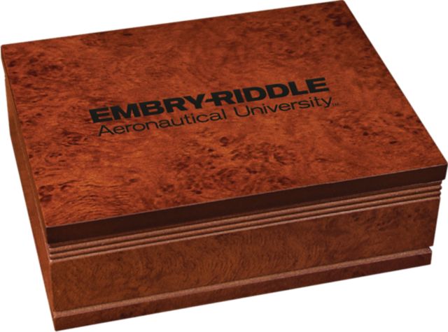 Embry Riddle Aeronautical University Burlwood Finished Box