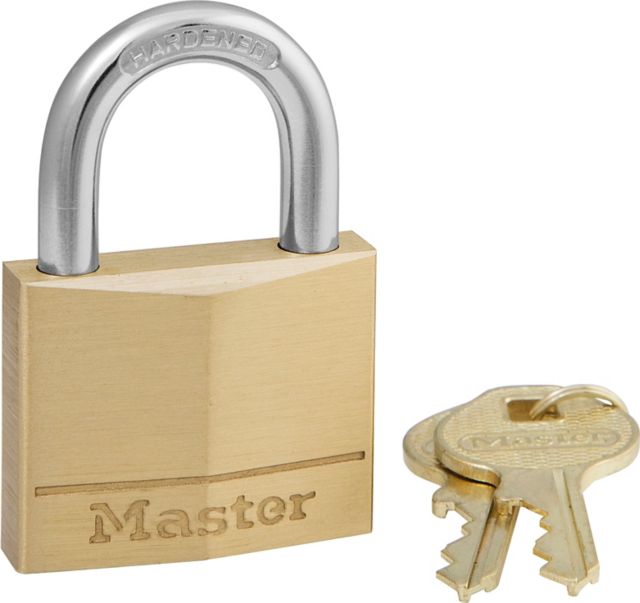 Master Lock 1-9/16in (40mm) Wide Solid Brass Body Padlock