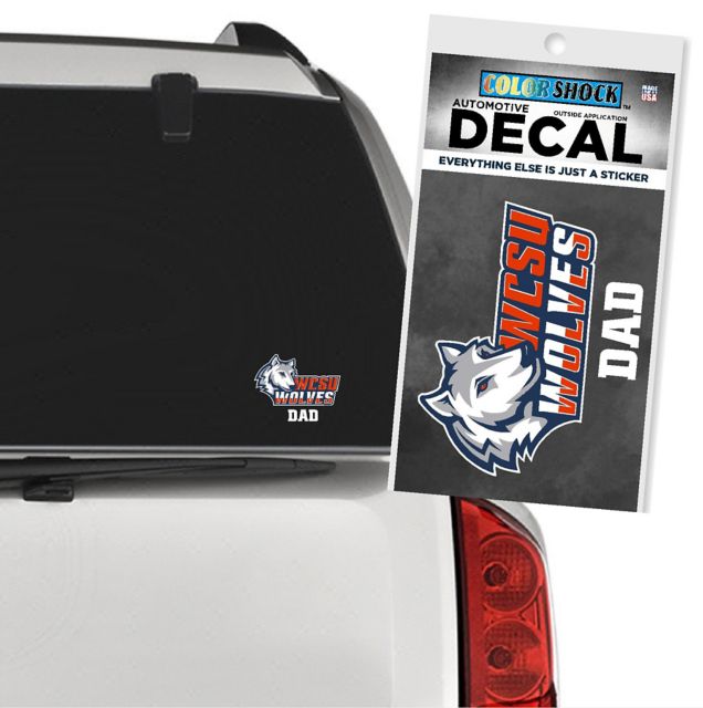 Western Connecticut State University Wolves Dad Decal