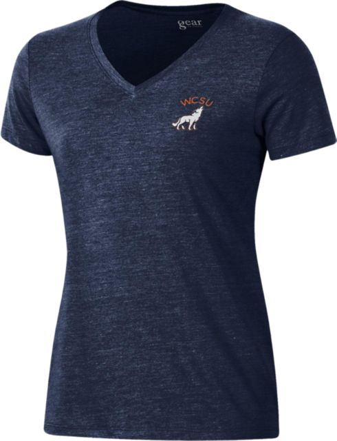Western Connecticut State University Wolves Women's V-Neck Short Sleeve T-Shirt