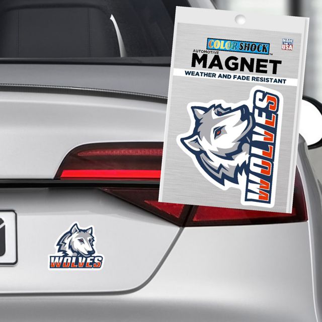 Western Connecticut State University 4x4 Small Wolves Magnet