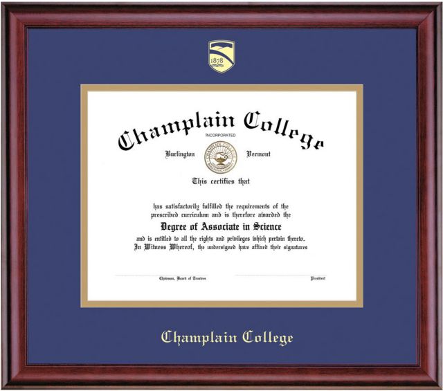 Champlain College Classic 8.5 x 11 Diploma Frame