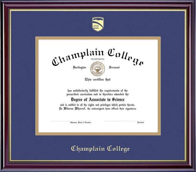 Champlain College 8.5'' x 11'' Windsor Diploma Frame