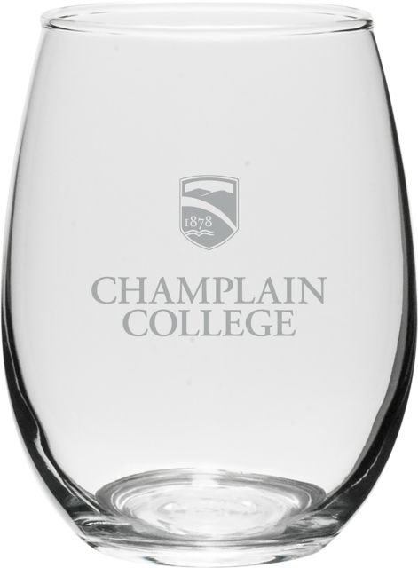 Champlain College 15 oz. Wine Glass
