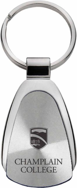 Champlain College Teardrop Keychain