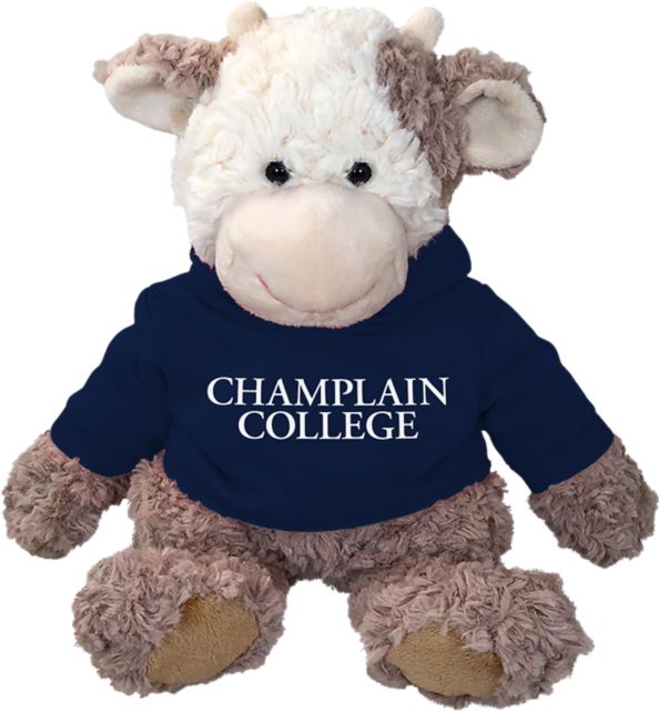 Champlain College Plush Animal with Hoodie