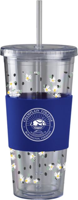 Champlain College Acrylic Tumbler with Straw
