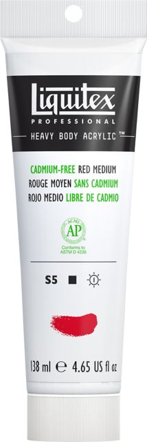 HB ACRYLIC 4.65 OZ TUBE CADMIUM FREE RED MEDIUM