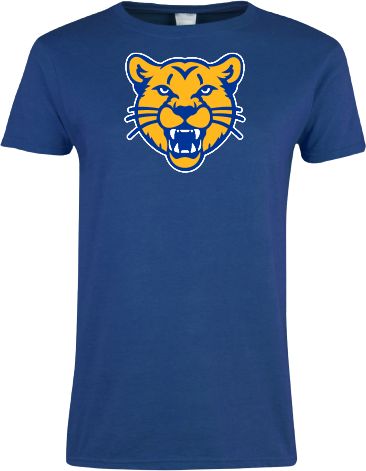 University of Pittsburgh - Johnstown Women's Short Sleeve Tee Mountain Cat Mascot - ONLINE ONLY