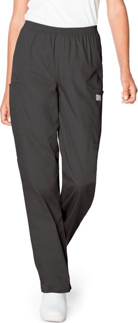 Scrub Zone Women's Straight-Leg Cargo Scrub Pants Black Large