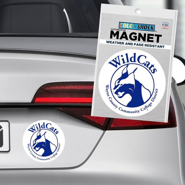 Wayne County Community College District Wildcats 4" x 4" Magnet