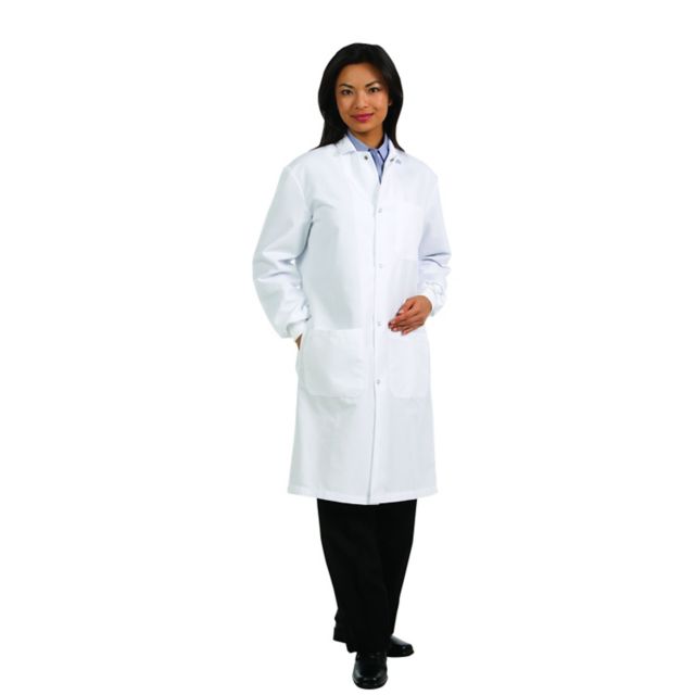 Unisex 80/20 Poplin 41'' Snap Front Lab Coat L