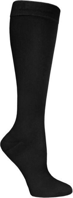 12IN PREMIUM KNIT COMPRESSION SOCKS-BLACK AND BLUE DIAMONDS AND STRIPES