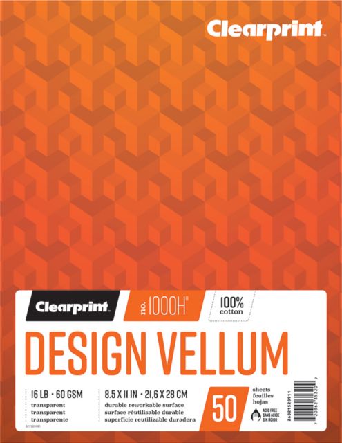 DESIGN VELLUM 1000H 8.5X11 50 SHEETS