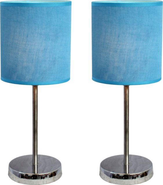 Simple Designs Chrome Mini Basic Table Lamp with Fabric Shade 2
