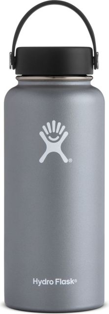 Hydro Flask Bottle 32oz Wide Mouth Graphite: Indiana University