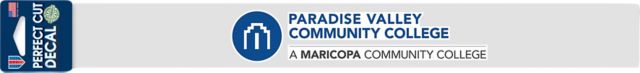 Paradise Valley Community College 2'' x 17'' Perfect Cut Decal