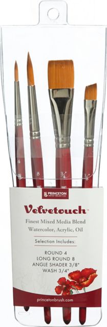 VELVETOUCH MIX MEDIA PROFESSIONAL BRUSH SET OF 4